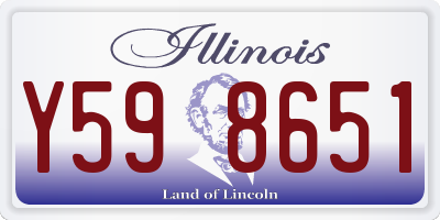 IL license plate Y598651