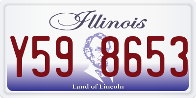 IL license plate Y598653