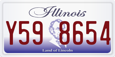 IL license plate Y598654