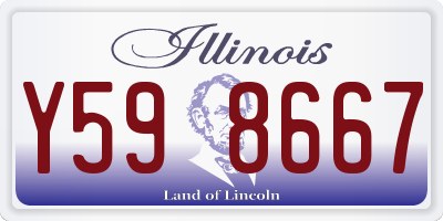 IL license plate Y598667