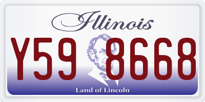 IL license plate Y598668