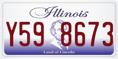 IL license plate Y598673