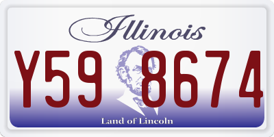 IL license plate Y598674