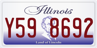IL license plate Y598692