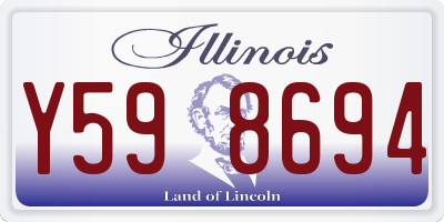 IL license plate Y598694