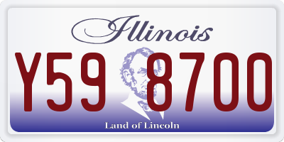 IL license plate Y598700