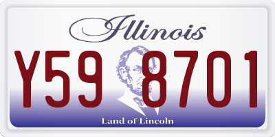 IL license plate Y598701