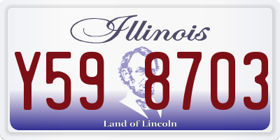 IL license plate Y598703