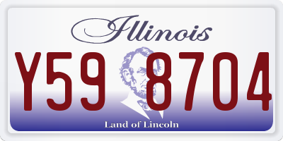 IL license plate Y598704