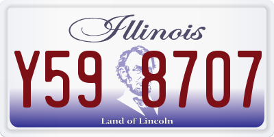 IL license plate Y598707