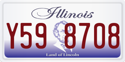 IL license plate Y598708