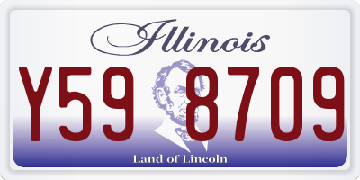 IL license plate Y598709