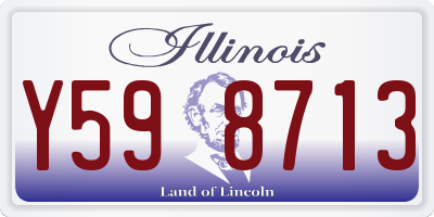 IL license plate Y598713