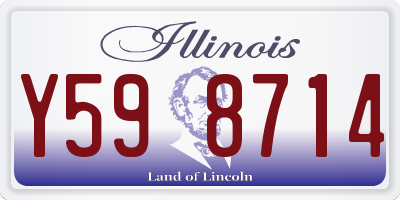IL license plate Y598714
