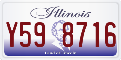 IL license plate Y598716