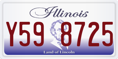 IL license plate Y598725
