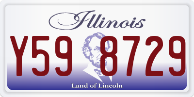 IL license plate Y598729