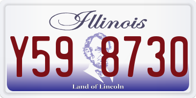 IL license plate Y598730