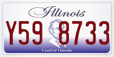 IL license plate Y598733