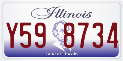 IL license plate Y598734
