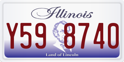 IL license plate Y598740