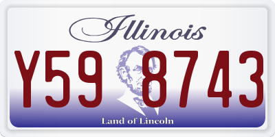 IL license plate Y598743