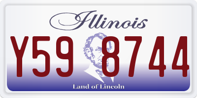IL license plate Y598744