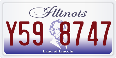 IL license plate Y598747