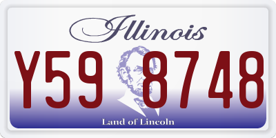 IL license plate Y598748