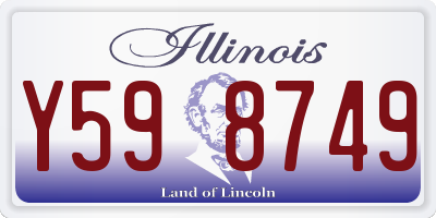 IL license plate Y598749