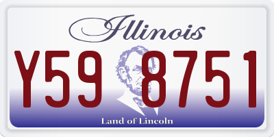 IL license plate Y598751