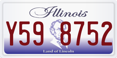 IL license plate Y598752