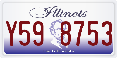 IL license plate Y598753