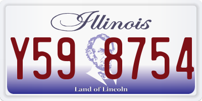 IL license plate Y598754