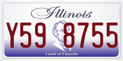 IL license plate Y598755