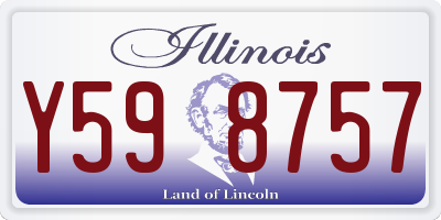 IL license plate Y598757