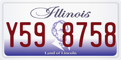 IL license plate Y598758