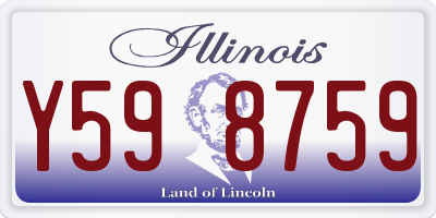 IL license plate Y598759