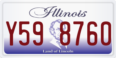 IL license plate Y598760