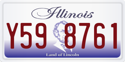 IL license plate Y598761