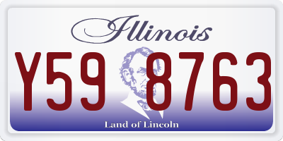 IL license plate Y598763