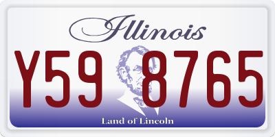 IL license plate Y598765