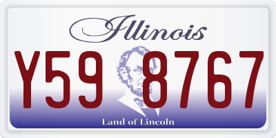 IL license plate Y598767