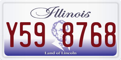 IL license plate Y598768