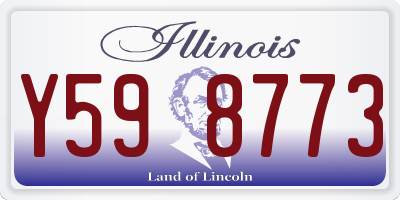 IL license plate Y598773