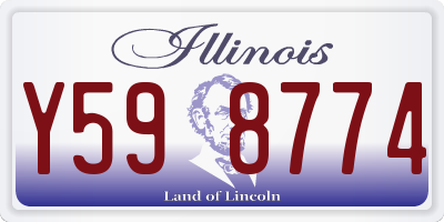 IL license plate Y598774