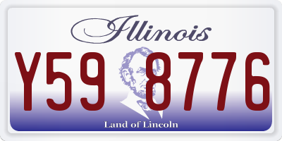 IL license plate Y598776
