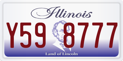 IL license plate Y598777