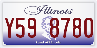 IL license plate Y598780