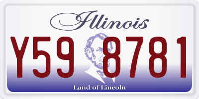 IL license plate Y598781